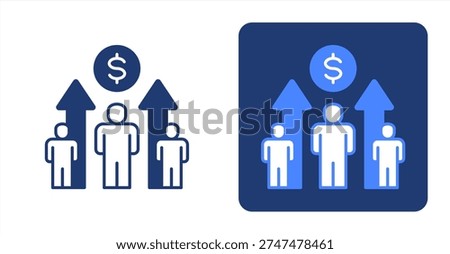 Shared Prosperity icon, with contrast background.