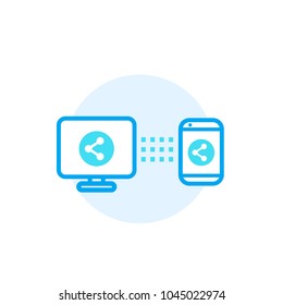 Shared screens vector icon