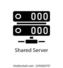 Shared Server vector Solid Icon Design illustration on White background. EPS 10 File 