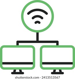 Shared Signals icon vector image. Suitable for mobile application web application and print media.