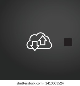 Shared vector icon. Shared concept stroke symbol design. Thin graphic elements vector illustration, outline pattern for your web site design, logo, UI. EPS 10.