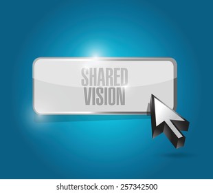 shared vision button illustration design over a white background
