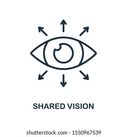 Shared Vision Icon Outline Style. Thin Line Creative Shared Vision Icon For Logo, Graphic Design And More.