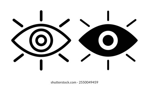 Shared Vision Icon Set in schwarz gefüllt und Linie.