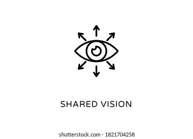 Shared Vision Outline Icons - Stroked, Vectors