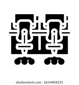 shared workspace table hybrid work glyph icon vector. shared workspace table hybrid work sign. isolated symbol illustration