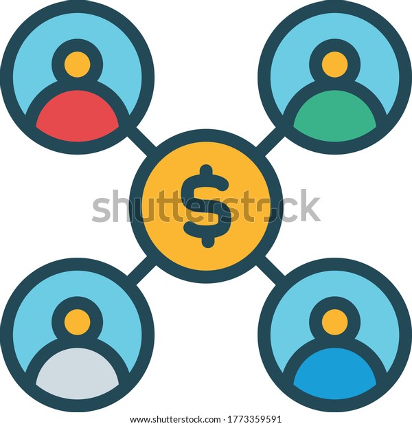 Shareholder Concept,\
Company Partners Vector Color Icon Design, Business and Finance\
Symbol on white\
background