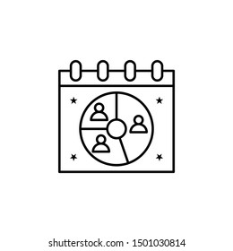 Shareholder event management icon. Element of event management icon