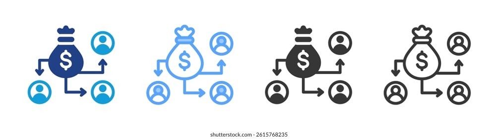 Shareholder icon set multiple style collection