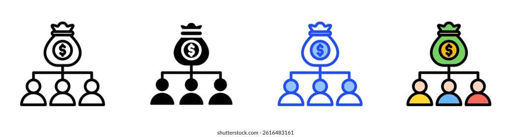 Shareholder Icon Set With Multiple Style Collection