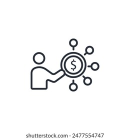 Icono de accionista. Vector.Icono de trazo editable.signo de estilo lineal para usar Diseño web,logotipo.Ilustración de símbolo.