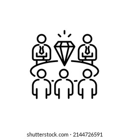 Shareholder Value Icon In Vector. Logotype