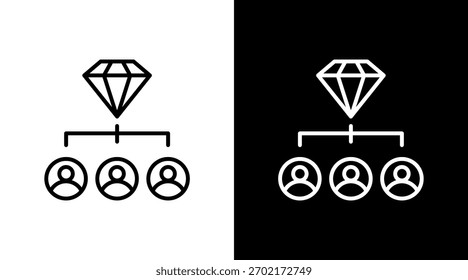 Valor del accionista Diseño de conjunto de iconos blancos