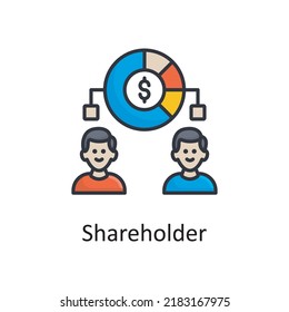Shareholder vector filled outline Icon Design illustration. Miscellaneous Symbol on White background EPS 10 File
