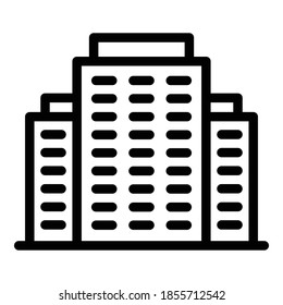 Shareholders building icon. Outline shareholders building vector icon for web design isolated on white background