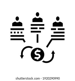 shareholders company share and business glyph icon vector. shareholders company share and business sign. isolated contour symbol black illustration