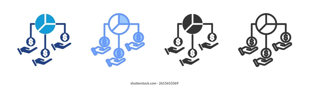 Shareholders Equity icon set multiple style collection