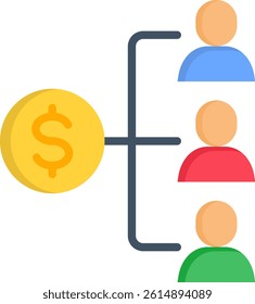 Shareholders Icon Flat Vector Illustration