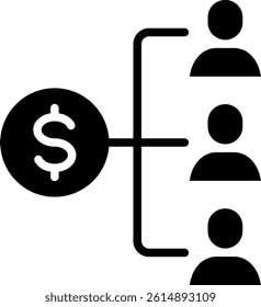Shareholders Icon Glyph Vector Illustration