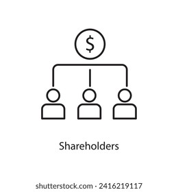 Shareholders icon. shareholders icon. For web design, apps, simple illustration on white background.
