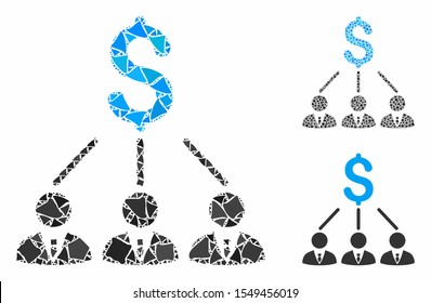 Shareholders mosaic of trembly items in various sizes and color tinges, based on shareholders icon. Vector humpy items are composed into collage. Shareholders icons collage with dotted pattern.