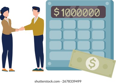 Acionistas, simbolizando acordo e unidade, apertam as mãos em um gesto de confiança mútua e parceria, celebrando acordos de negócios bem-sucedidos e colaboração em um ambiente de escritório moderno