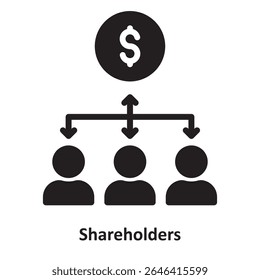 Ícone de Vetor de Acionistas que pode modificar ou editar facilmente
