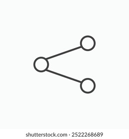 Shareline in Thin line black color. flat simple vector symbols illustration.