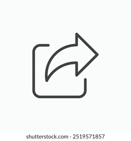 Sharelinesimple-Symbol im Linienstil.