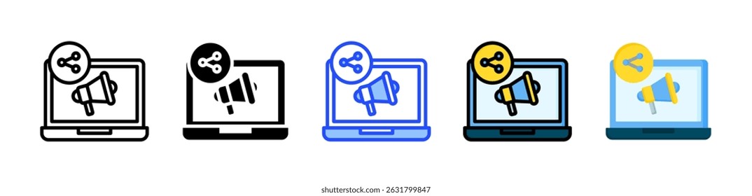 Shares Icon Collection With Multiple Styles