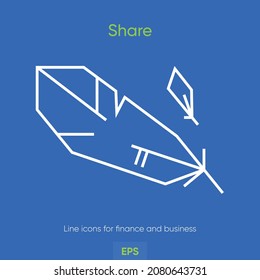 Shares icon.
Line icons depicting eagles and falcons for use in Finance and Business topics.
A set of clean and sharp animal-themed line icons. 