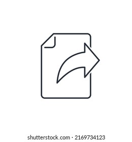 Shares information. Public, open access. Vector linear icon isolated on white background.