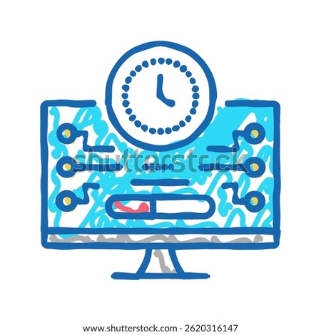shareware upload doodle icon sketch vector. shareware upload sign. isolated symbol illustration