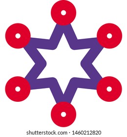 Shariff high rank star badge with circle around it