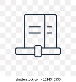 Sharing archives vector outline icon isolated on transparent background, high quality linear Sharing archives transparency concept can be used web and mobile