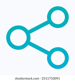 Compartilhamento, Bluetooth, Ícone De Compartilhamento, Conector, Ícone De Vetor De Sinal De Compartilhamento De Mídia Social, Interface Do Usuário, Experiência Do Usuário, Ícone De Gradiente Linear Isolado.