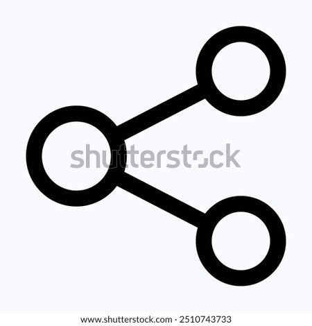Sharing, Bluetooth, Share Icon, Connector, Social Media Share Sign Vector Icon, User Interface, User Experience, Isolated Lineal Vector Icon.