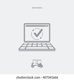 Sharing check vector icon