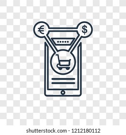 Sharing concept vector linear icon isolated on transparent background, Sharing concept transparency concept in outline style