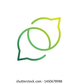 Sharing consult logo template, vector connected people icon design