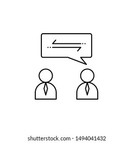 Sharing, discuss, exchange, trade icon. Element of life coach icon