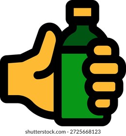 Sharing Drink gefüllt Stil Icon Design