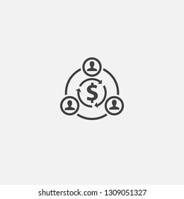 sharing economy base icon. Simple sign illustration. sharing economy symbol design. Can be used for web, print and mobile