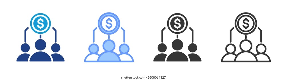 Sharing Economy icon set multiple style collection