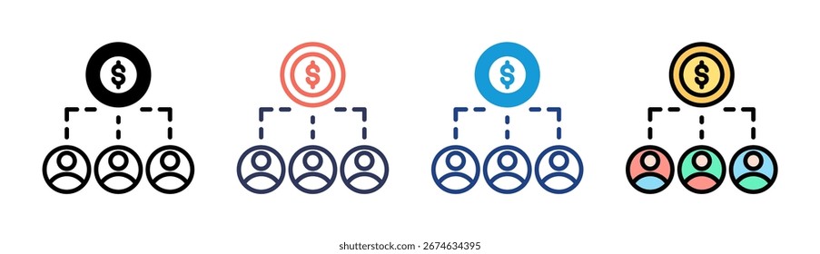 Conjunto de Ícones de Economia de Compartilhamento Coleção de Vários Estilos