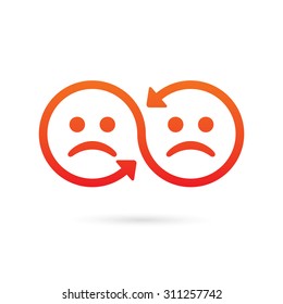 Sharing emotions concept. vector illustration.