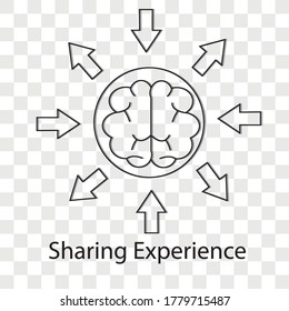 sharing experience concept on transparency background. creative idea design. Flat vector illustration for template, brochure or presentation