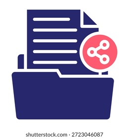 Compartir icono de archivo Color Relleno Estilo Ilustración vectorial