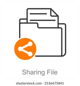 Sharing File and File icon concept