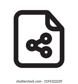 Sharing Files Icon with Outline Style